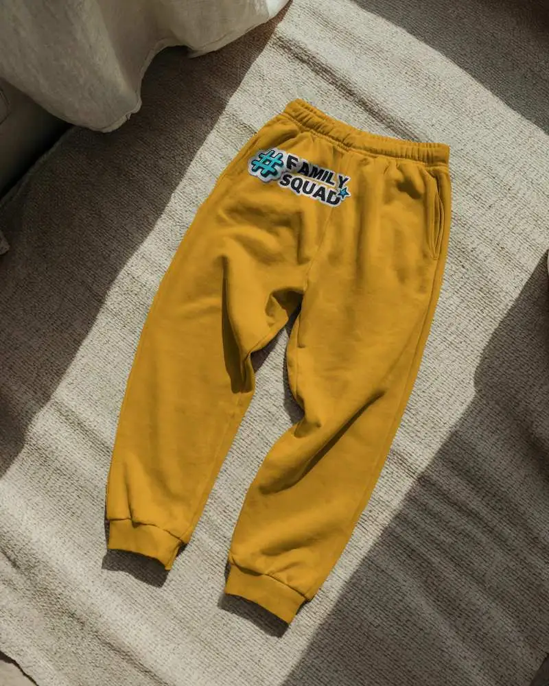 Durable Stitched Ankle Cuffs Modern Athletic Style Everyday Sweatpants Mockup