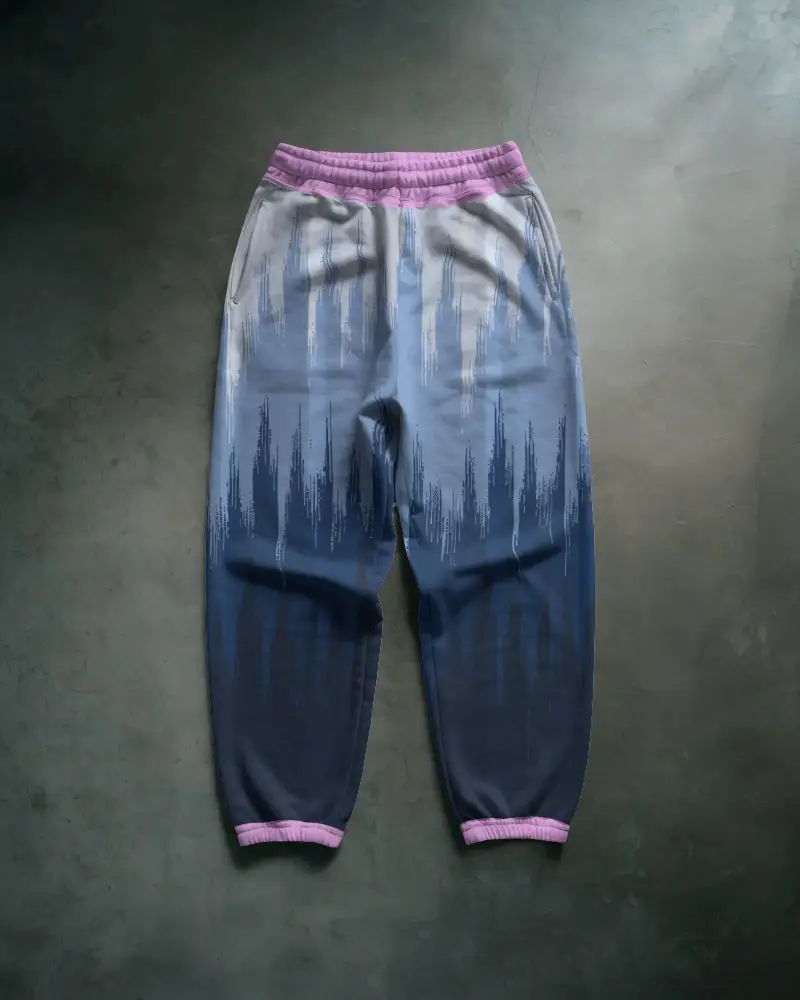 Comfortable Casual Sweatpants Mockup Elastic Waistband And Ankle Cuffs For Daily Wear