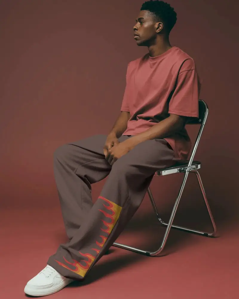 Relaxed Fit Sweatpants Mockup For Men Comfortable Loose Loungewear Trousers Smart Casual Style