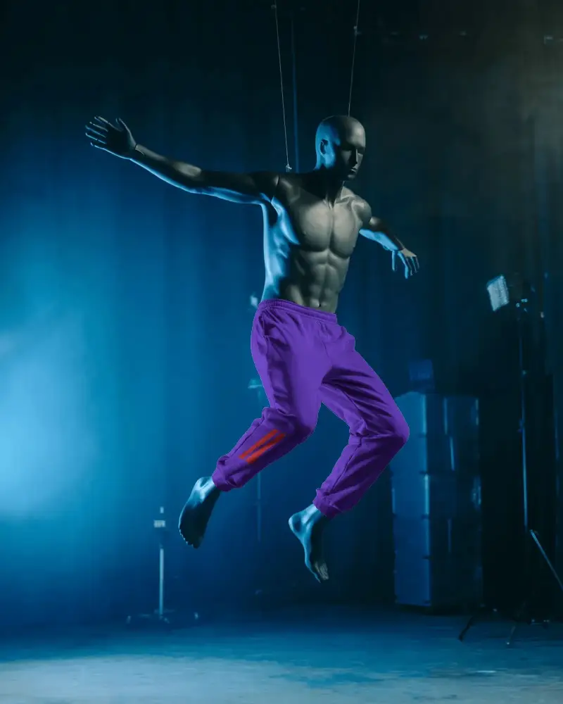 High Quality Soft Fabric Sweatpants Mockup For Flexible Movement And Luxury Loungewear Style