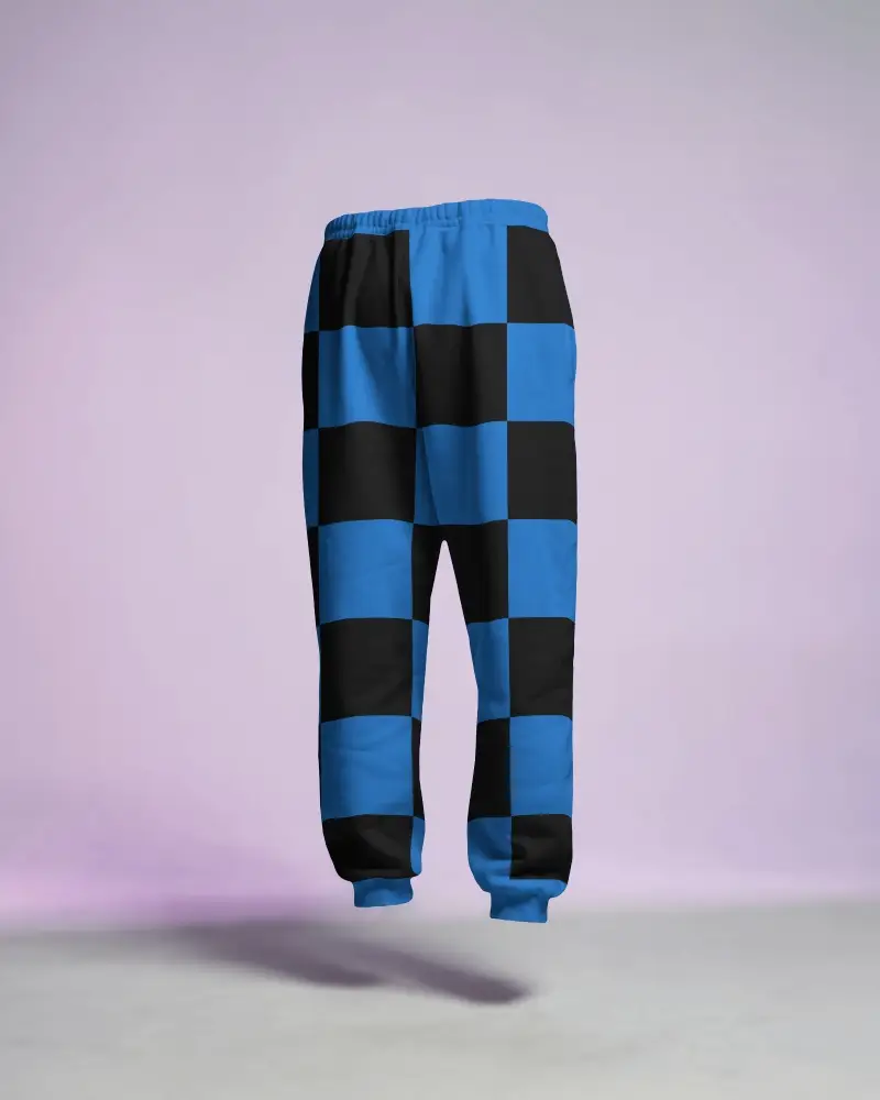 Elegant Sweatpants Mockup Floating Display Against Soft Pastel Gradient Backdrop