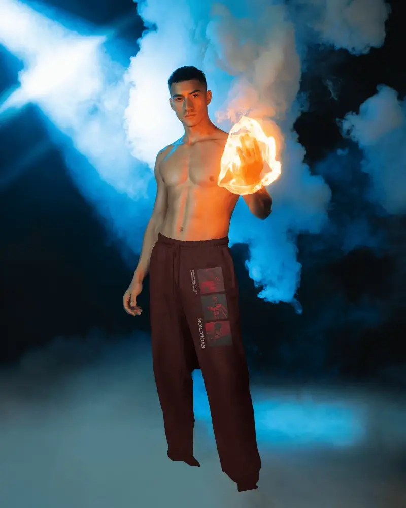 Comfortable Loose Fit Sweatpants Mockup With Elastic Waistband For Casual And Sportswear Outfits