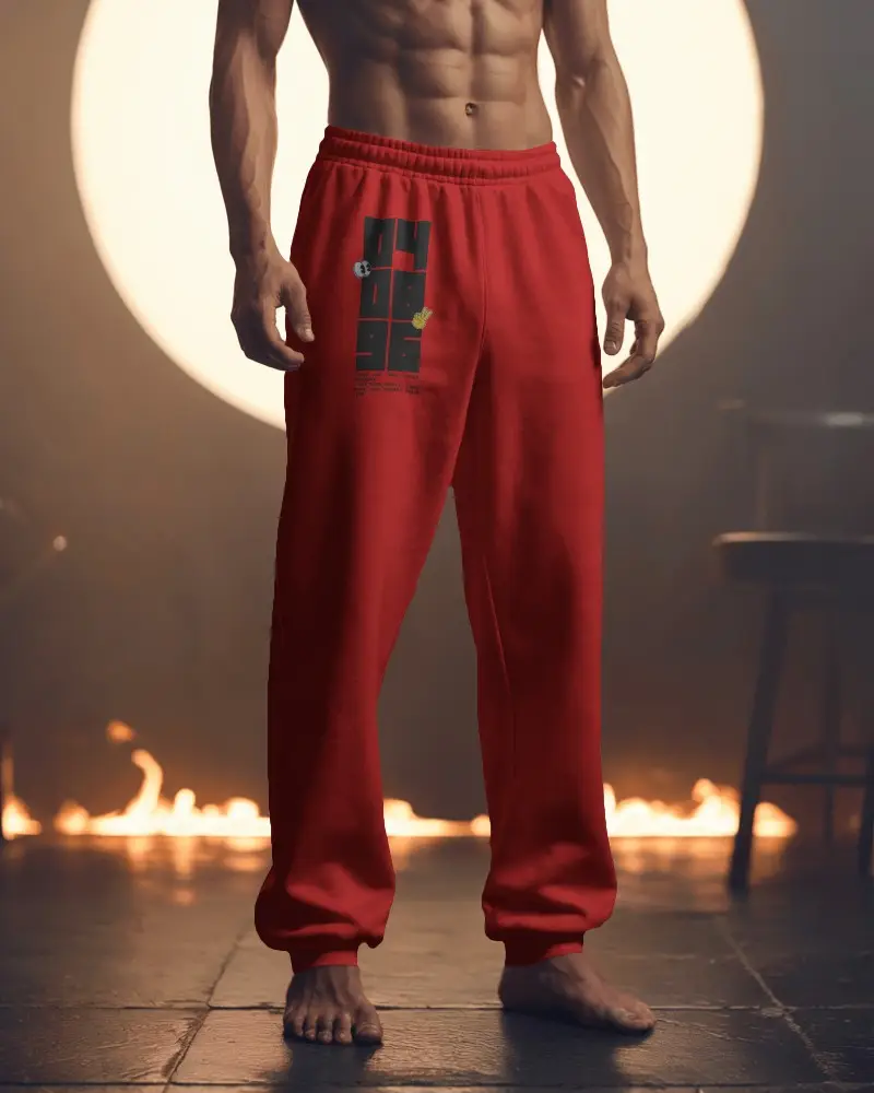 Stylish Athletic Men Sweatpants Mockup Perfect For Workouts Lounging And Everyday Comfort