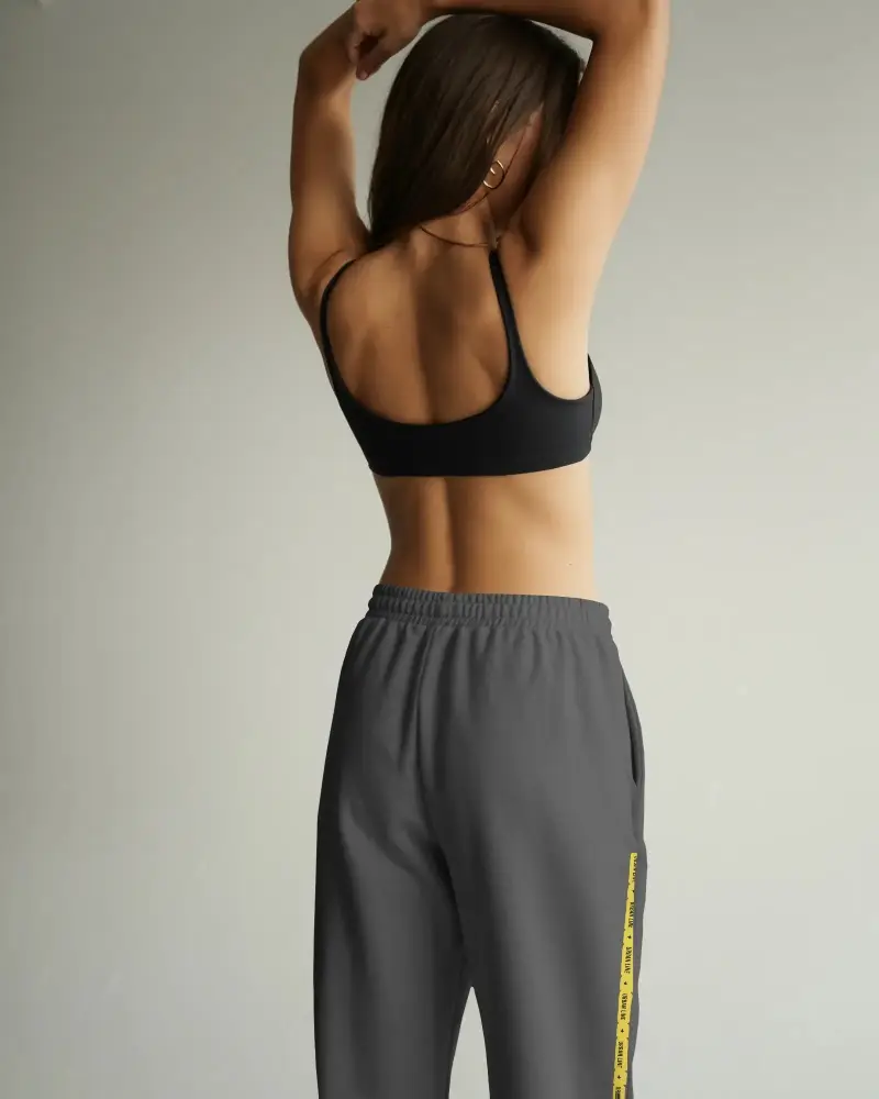 Comfortable Elastic Waistband Sweatpants Mockup For Casual Wear And Athleisure Style Outfits