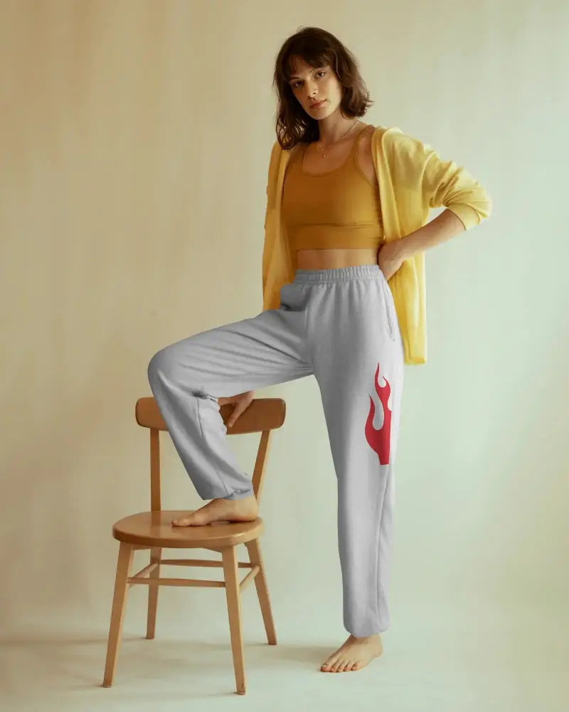 Casual Everyday Wear Soft Fabric Sweatpants Mockup Perfect For Lounging Or Running Errands