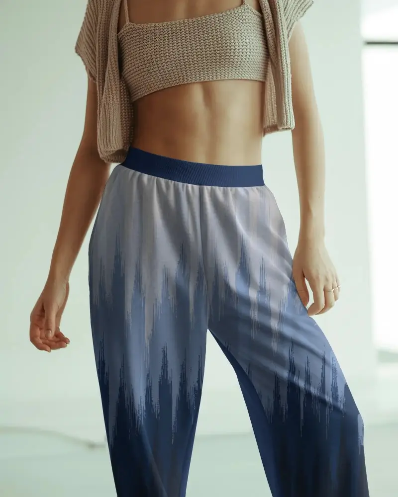 Trendy Wide Leg Women Sweatpants Mockup With Stylish Casual Fit For Active Lifestyle