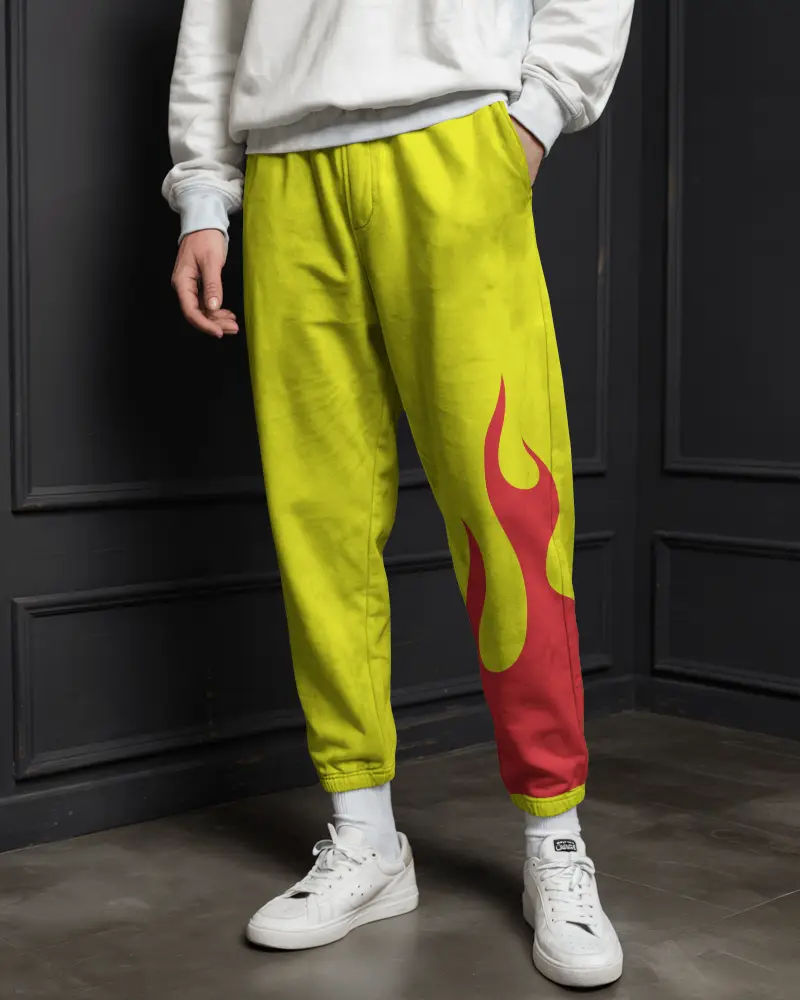 Urban Studio Sweatpants Mockup Male Model Hands In Pockets Relaxed Fit Minimal Dark Setting
