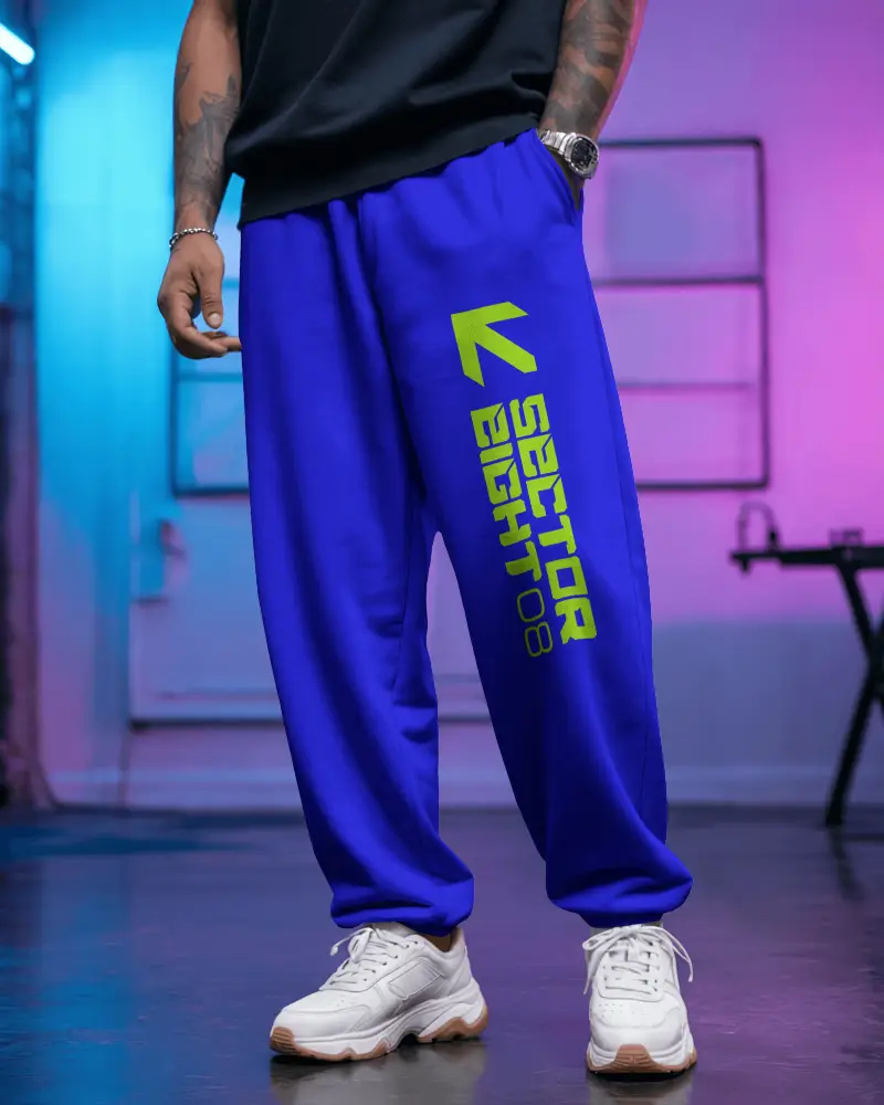 Urban Loft Sweatpants Mockup Male Model Wearing White Sneakers Casual Fit Streetwear Style