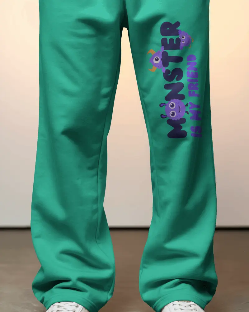 Lifestyle Sweatpants Mockup Closeup Front View With White Sneakers And Soft Lighting