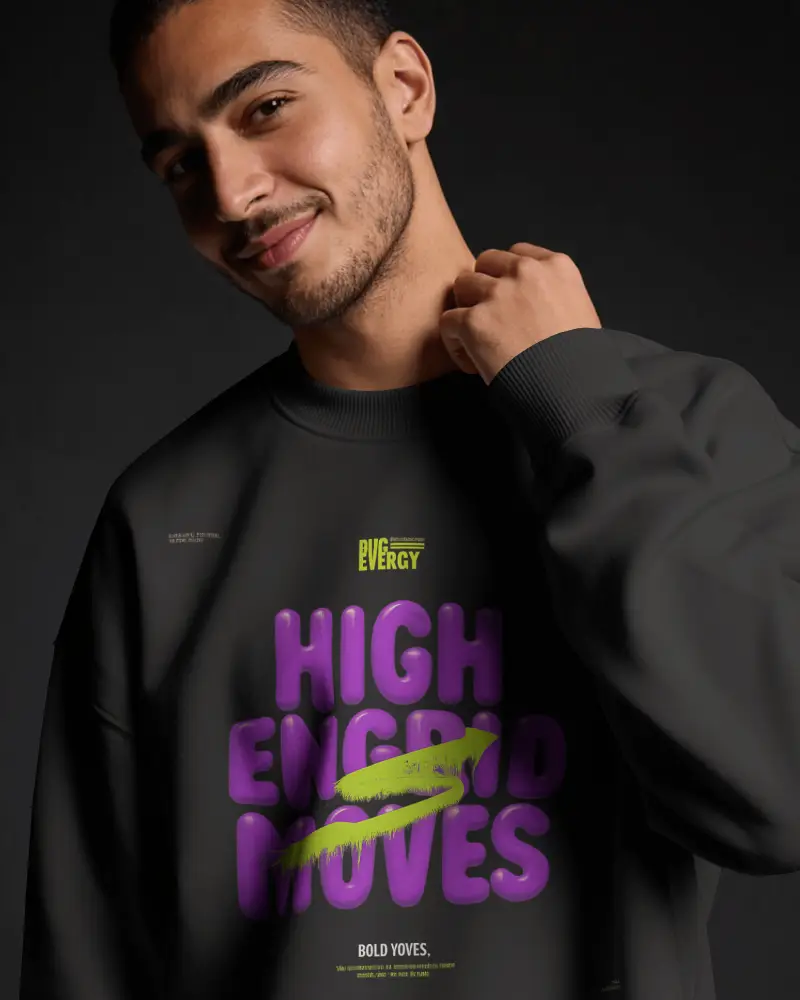 Premium Quality Comfort Fit Men Sweatshirt Mockup For Fashion Brands Promotion