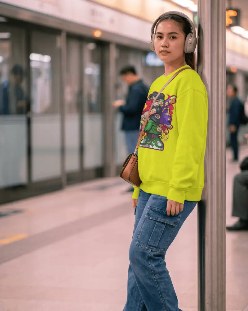 Comfortable Casual Long Sleeve Sweatshirt Mockup For Women Perfect For Everyday Stylish Wear