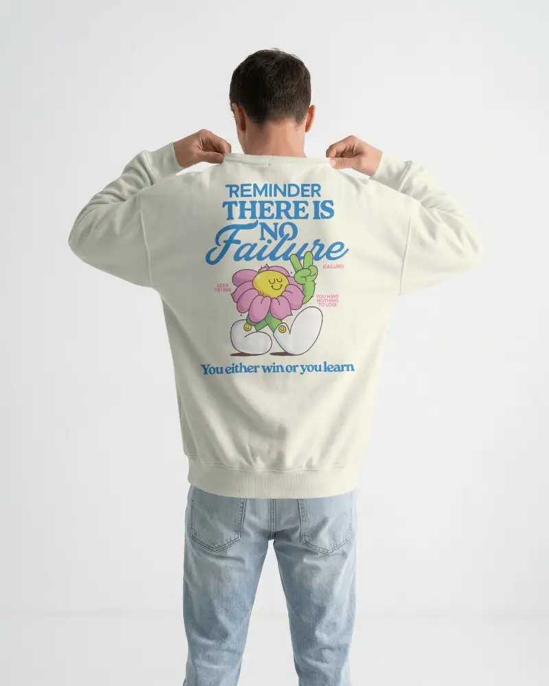 Back View Sweatshirt Mockup Male Model Adjusting Collar In White Studio For Apparel Branding