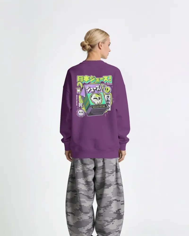 Back View Sweatshirt Mockup Blonde Female Model Standing In Clean White Studio