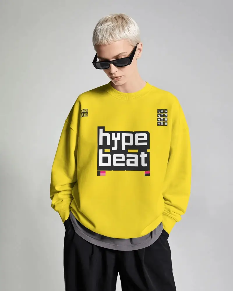 Oversized Comfortable Crewneck Sweatshirt Mockup For Casual Streetwear And Everyday Outfits