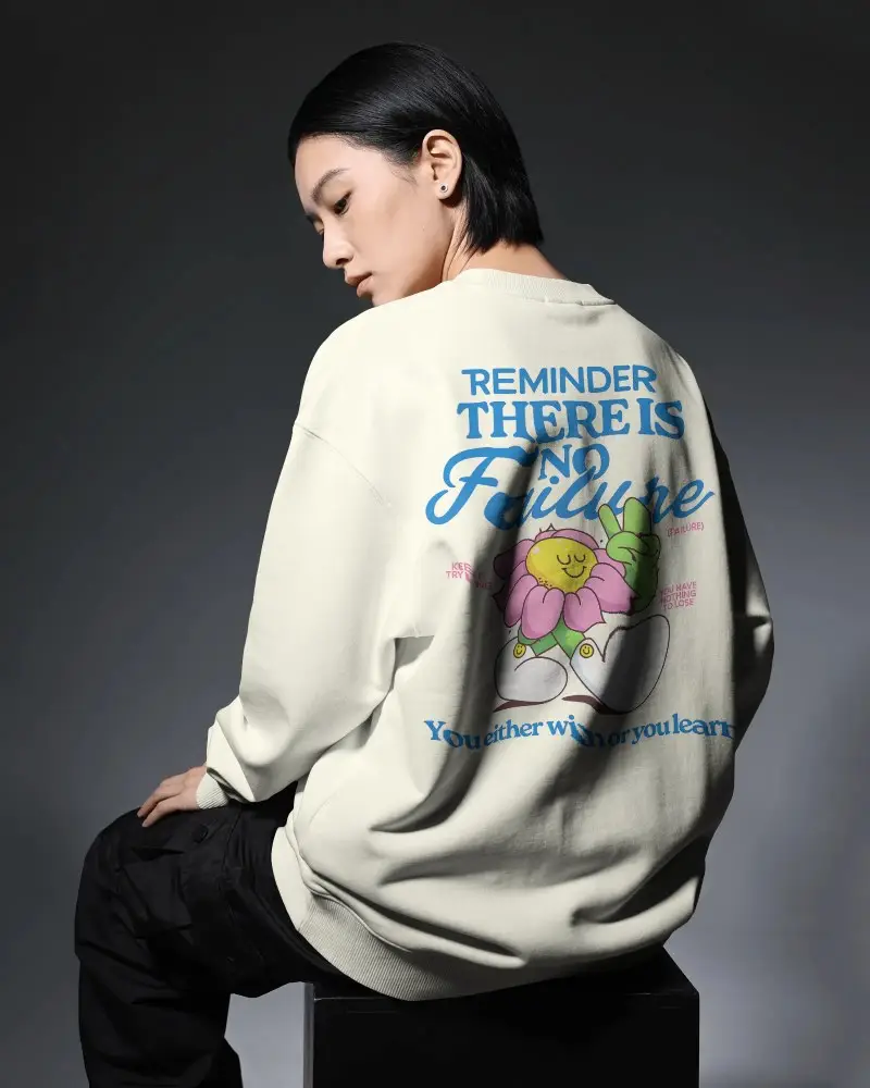 Modern Streetwear Mockup Sweatshirt Backview Fashionable Loose Fit Comfortable Casual Style Winter