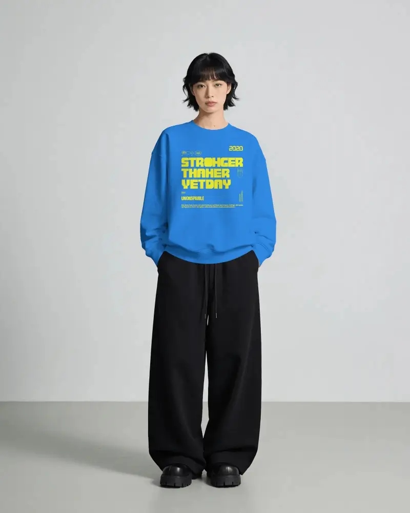 Comfortable Loose Fit Sweatshirt Mockup For Modern Casual Wear And Street Style Fashion