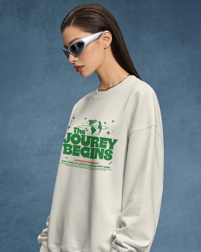 Fashion Forward Relaxed Fit Sweatshirt Mockup For Casual Streetwear And Modern Wardrobe Staples