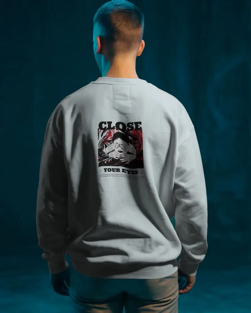 Minimalist Back View Sweatshirt Mockup For Urban Fashion Promotional Marketing Use