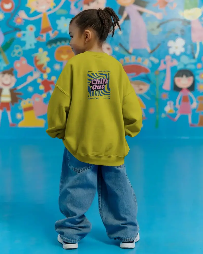 Comfortable Children Sweatshirt Mockup Soft Fabric For School Play And Weekend Outings