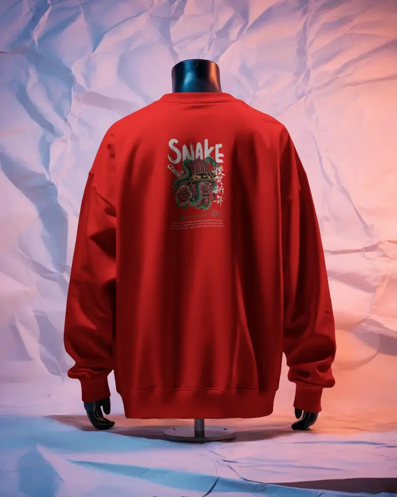 Premium Quality Comfortable Long Sleeve Sweatshirt Mockup With Ribbed Cuffs And Crewneck Design