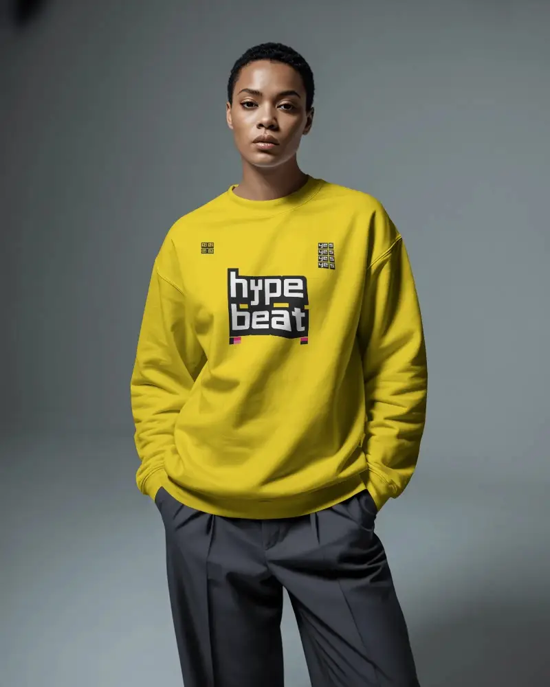Comfortable Relaxed Fit Sweatshirt Mockup Perfect For Casual Wear And Street Style Outfits