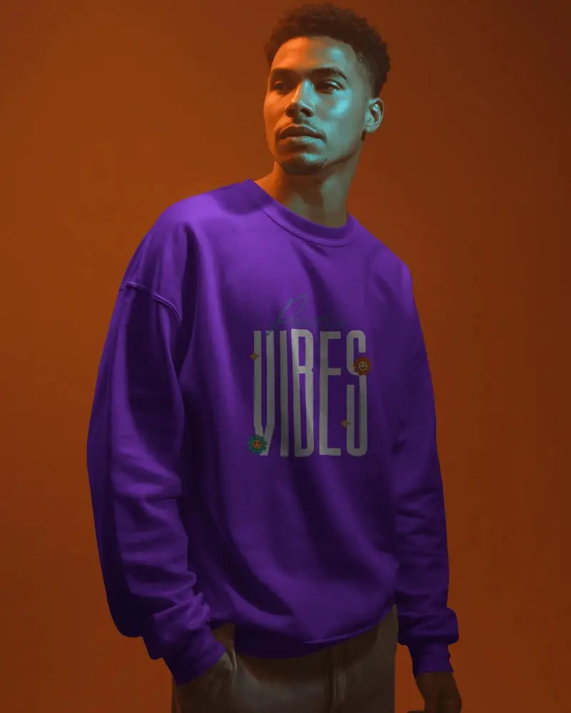Comfortable Loose Fit Sweatshirt Mockup For Custom Apparel Design And Streetwear Fashion