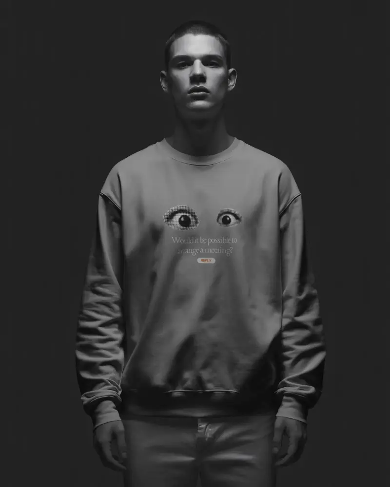 Comfortable Classic Casual Unisex Basic Sweatshirt Mockup Perfect For Everyday Wear Stylish