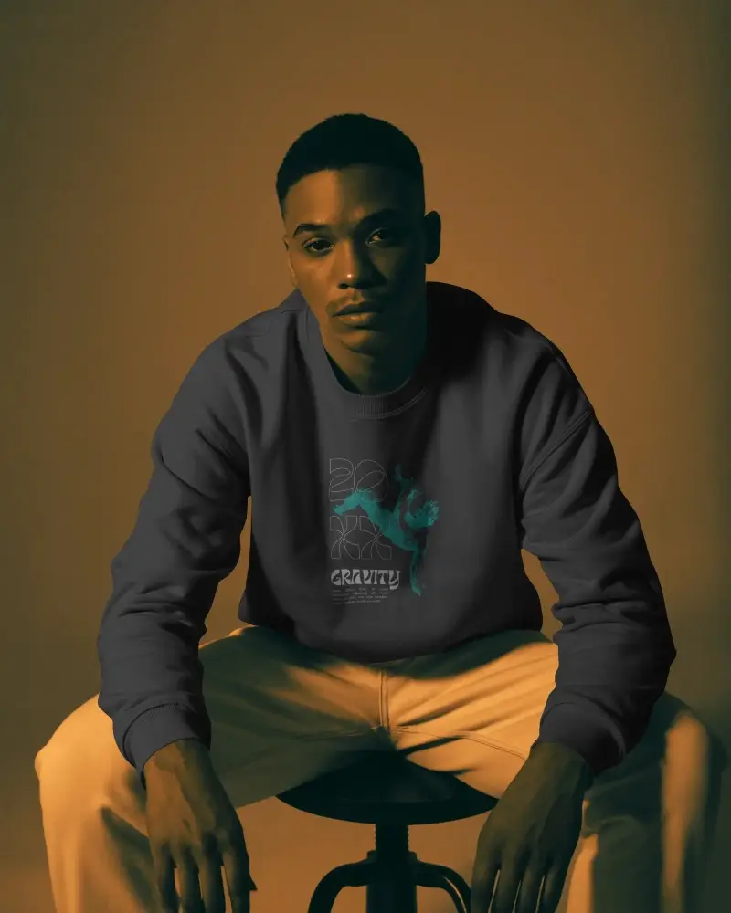 Casual Stylish Sweatshirt Mockup For Men Comfortable Everyday Wear Urban Fashion Trendy Apparel