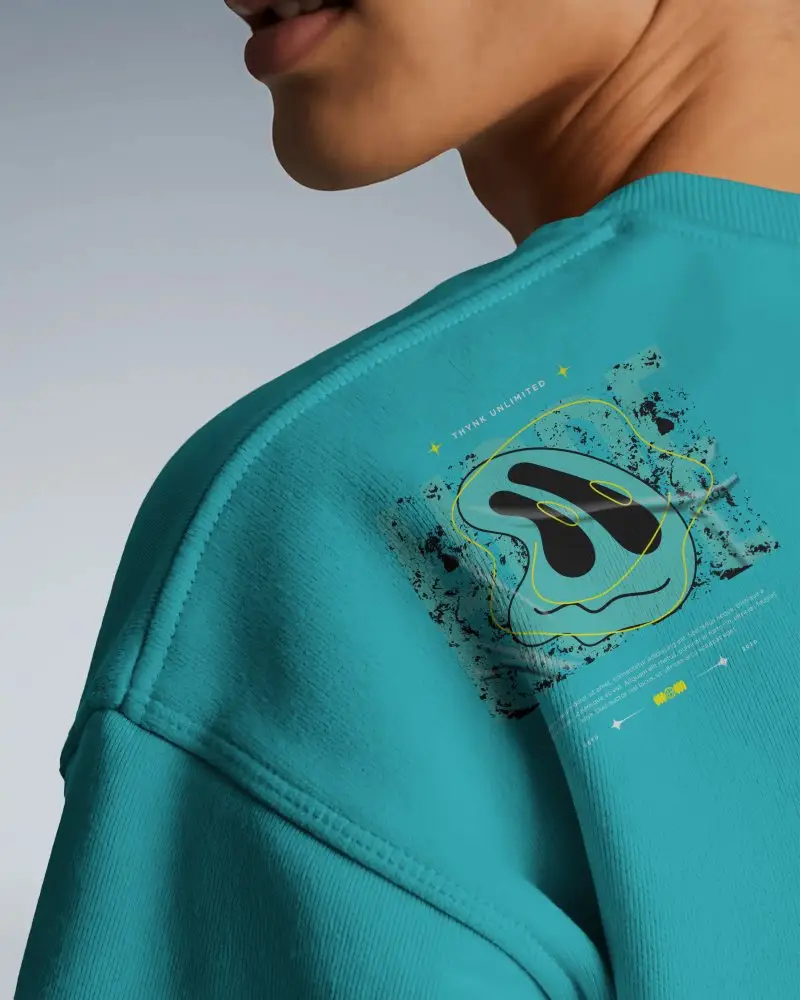 Cozy Crewneck Sweatshirt Mockup With Realistic Seam Details For Apparel Design