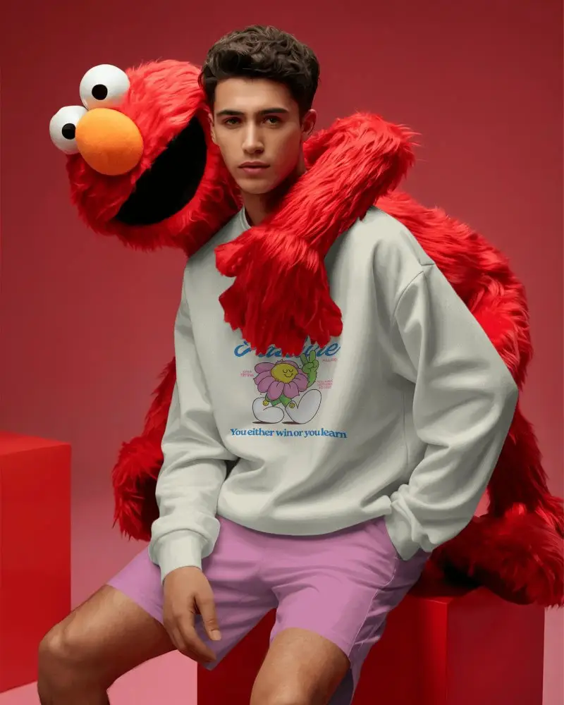 Casual Wear Sweatshirt Mockup With Long Sleeves Pullover Style For Easy Daily Outfit Combo