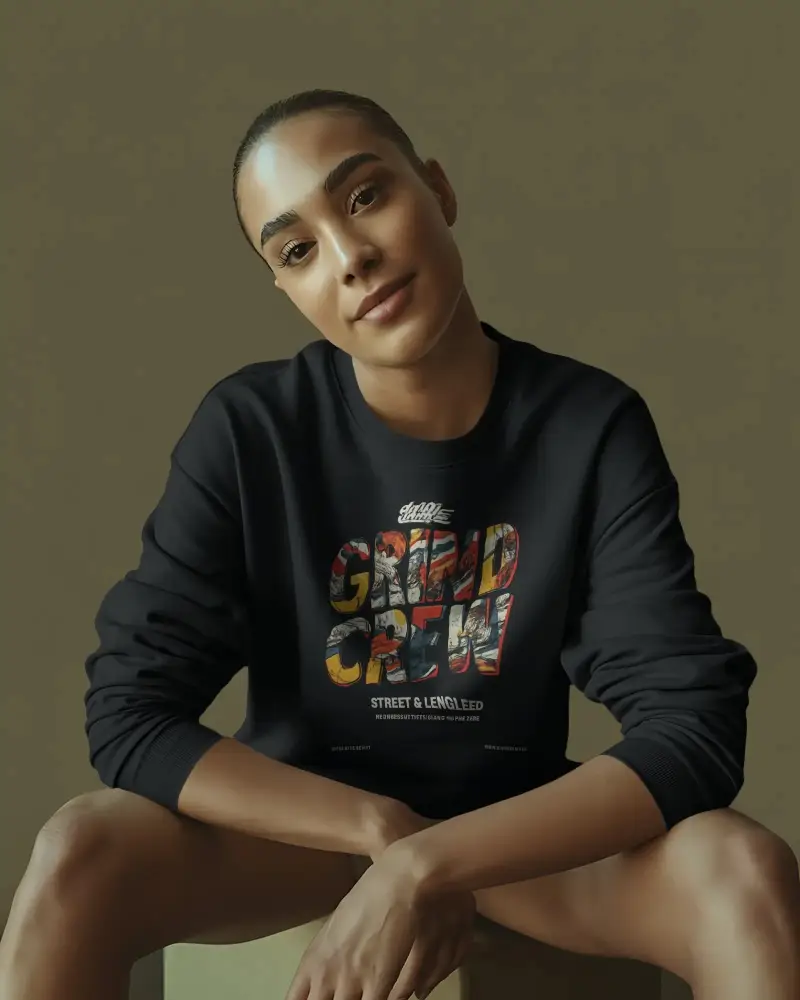 Stylish Comfortable Casual Sweatshirt Mockup For Modern Streetwear And Everyday Style