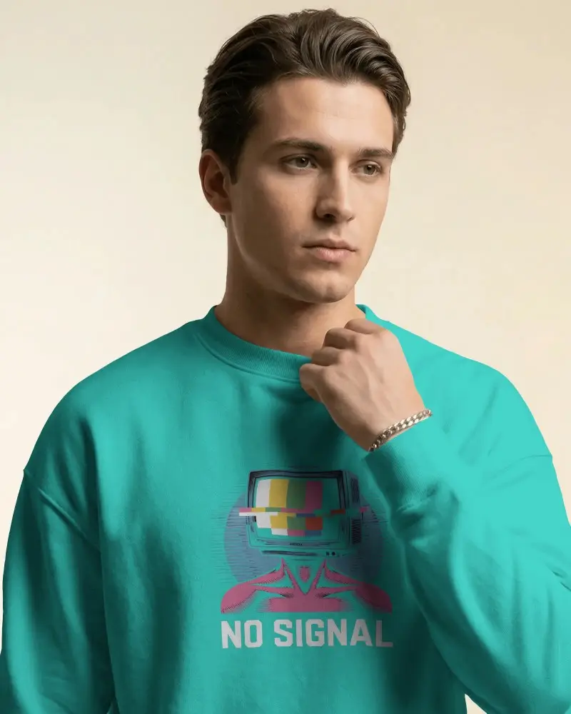 Relaxed Fit Mens Crewneck Sweatshirt Mockup Showing Modern Fashion Vibes