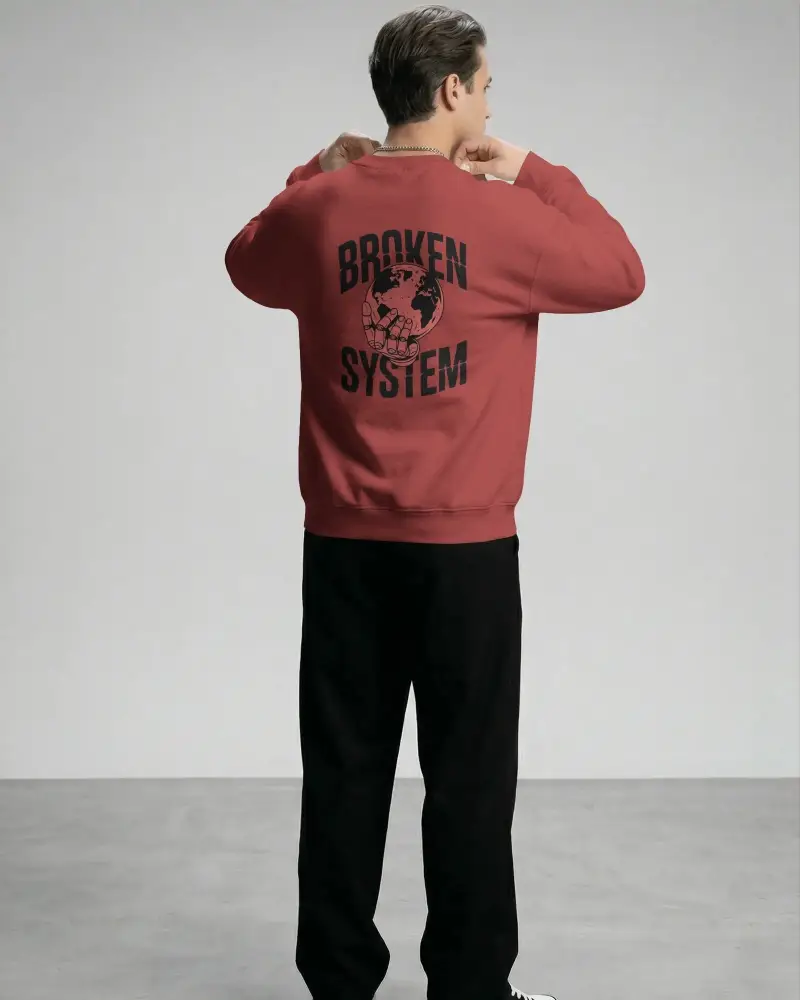 Classic Round Neck Sweatshirt Mockup Showcasing Simple Clean Minimal Design Appeal