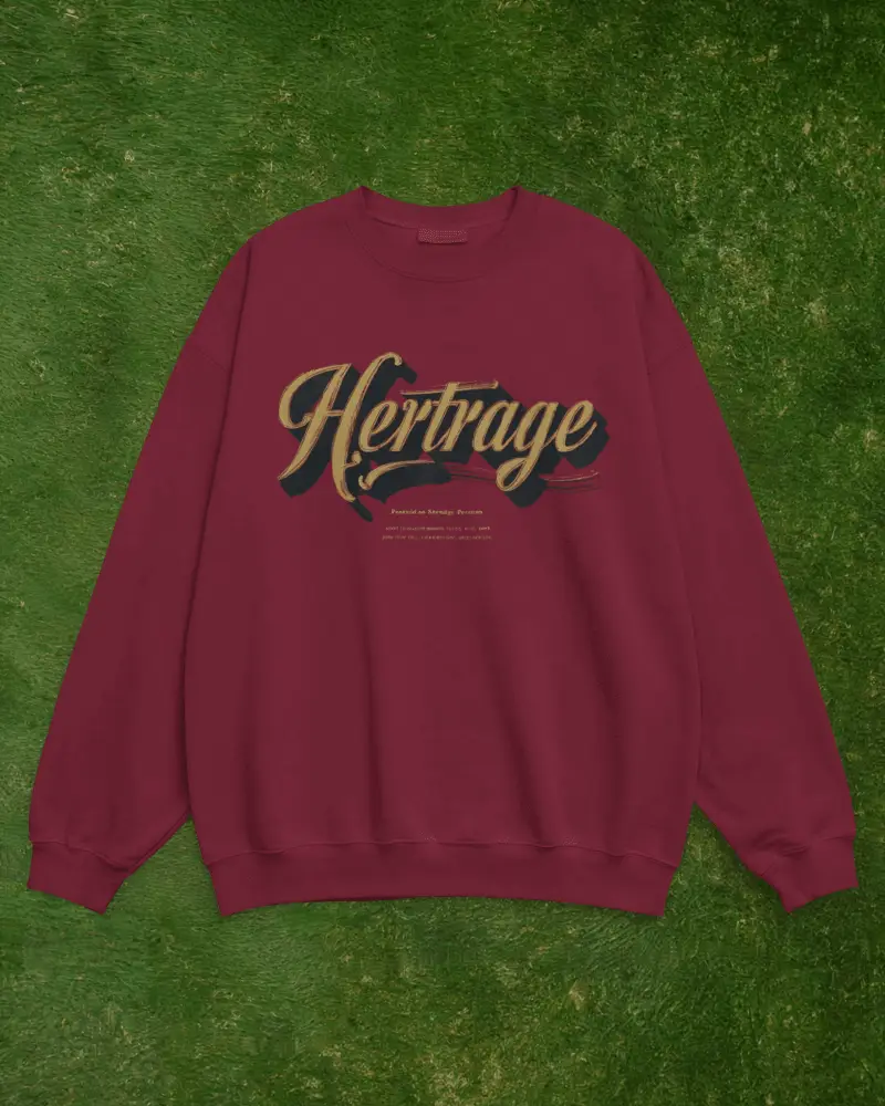 Flatlay Sweatshirt Mockup On Green Grass Textured Background Clean Top View Display