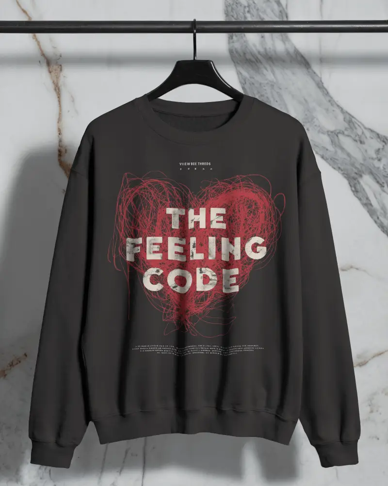 Marble Background Sweatshirt Mockup Hanging Display On Modern Minimal Hanger