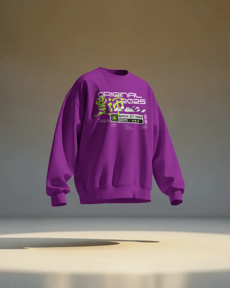 Floating Sweatshirt Mockup Minimal Studio Lighting Clean Soft Shadows Modern 3d Display