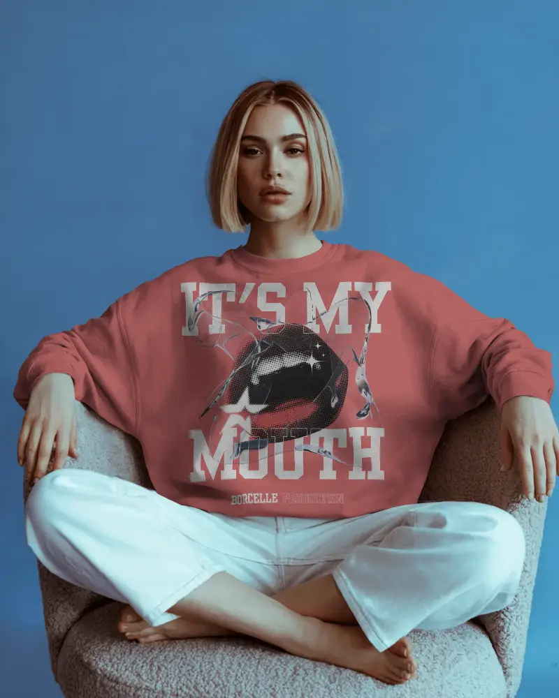 Relaxed Fit Women Casual Sweatshirt Mockup For Comfy Lifestyle And Trendy Streetwear Fashion