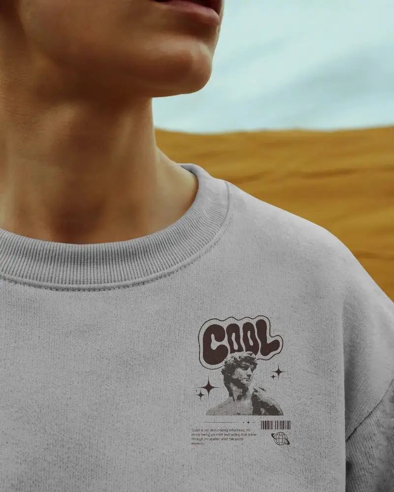 Plain Crewneck Sweatshirt Mockup For Handcrafted Apparel Branding Display