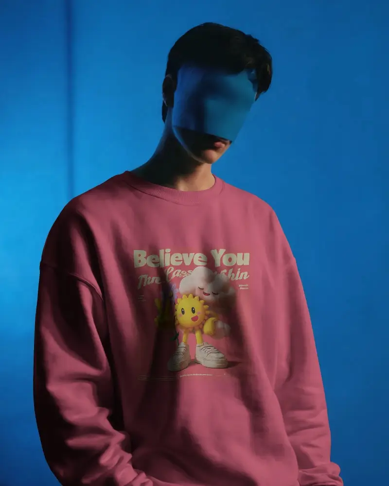 Cozy Comfortable Casual Sweatshirt Mockup For Modern Streetwear Style And Everyday Outfits