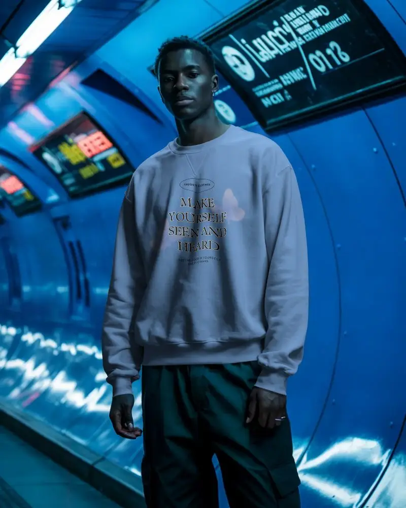 Urban Streetwear Sweatshirt Mockup For Men Perfect For Casual And Stylish Outfits