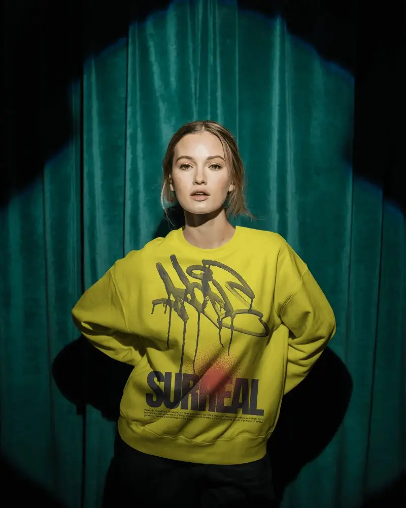 Trendy Minimalist Sweatshirt Mockup Design Flattering Silhouette For All Day Comfort