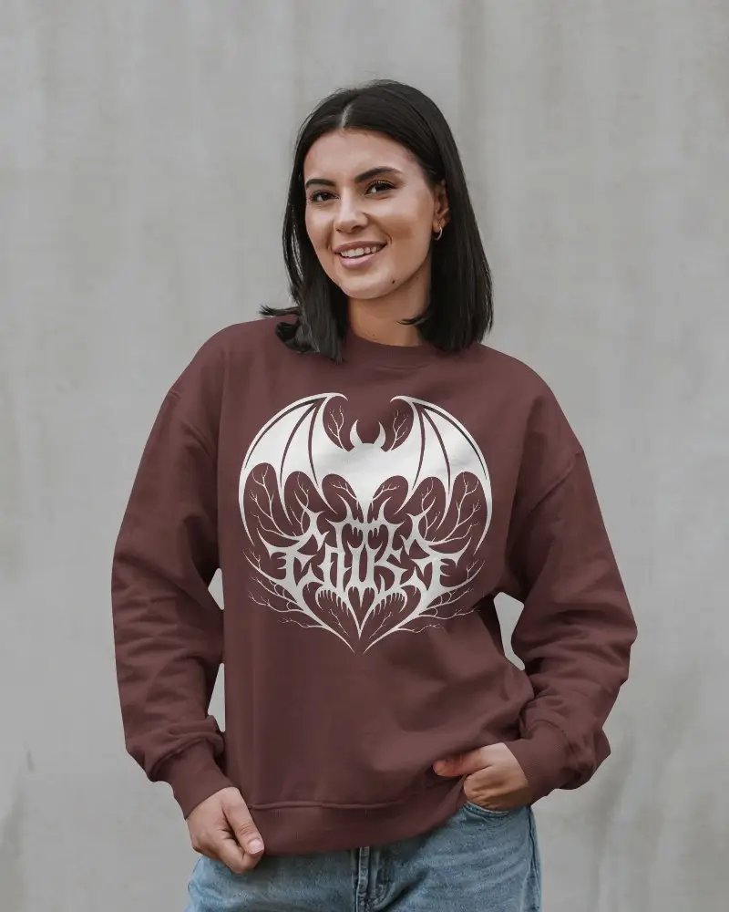 Stylish Women Sweatshirt Mockup With Relaxed Fit Ideal For Cool Weather Outfits