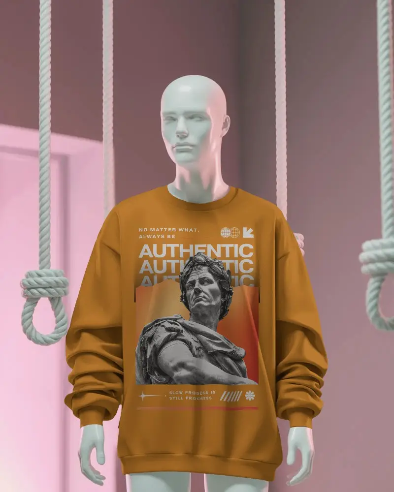 Premium Quality Oversized Sweatshirt Mockup For Streetwear Branded Apparel Presentation