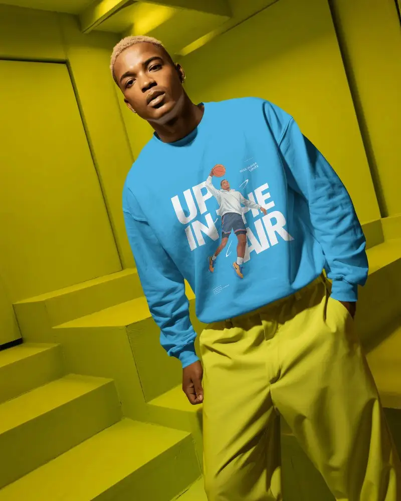 Premium Soft Fabric Sweatshirt Mockup For Layering In Everyday Wear