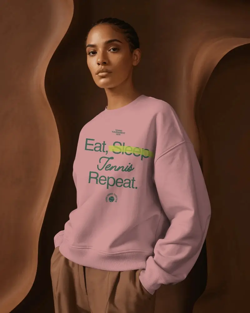 Stylish Minimalist Unisex Sweatshirt Mockup With Ribbed Cuffs And Hem For Modern Wardrobe