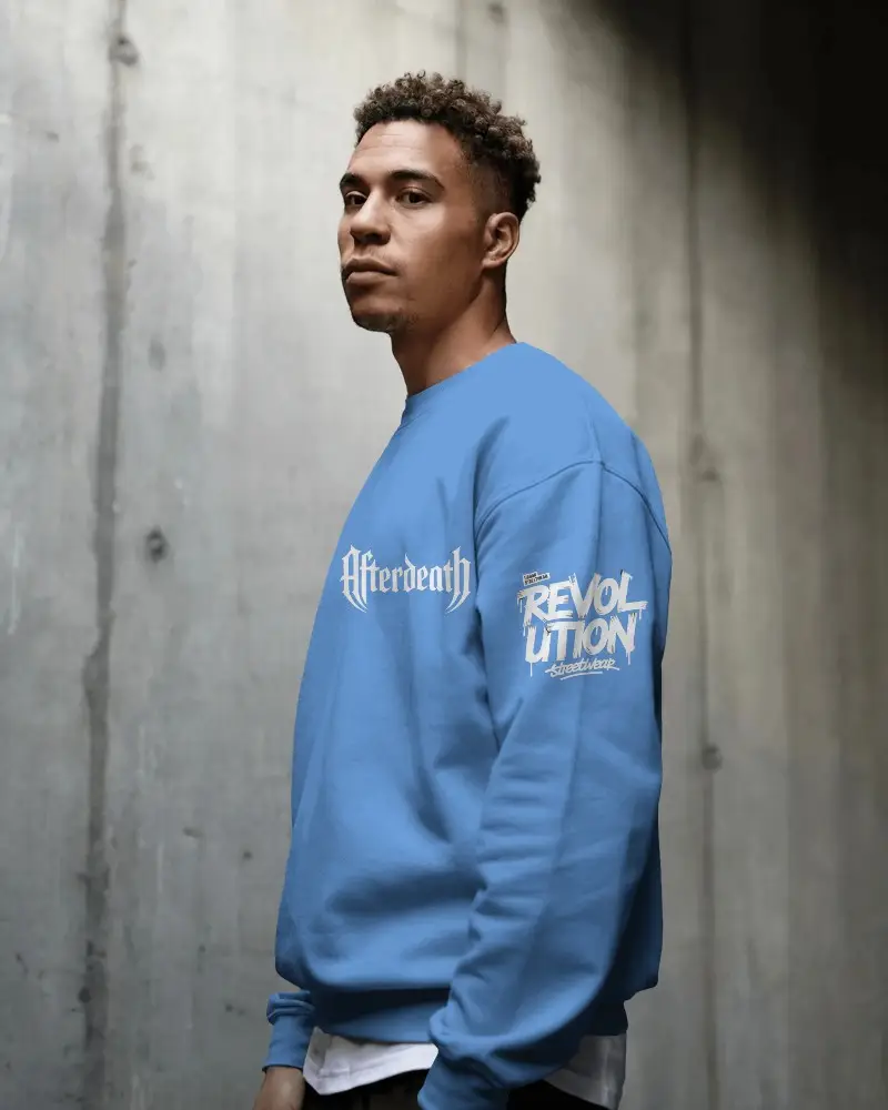 High Quality Soft Fabric Men Sweatshirt Mockup For Custom Printing And Fashion Brand Showcase