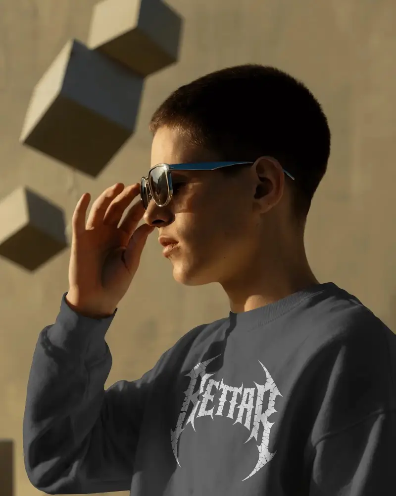 Trendy Mens Sweatshirt Mockup With Relaxed Fit Perfect For Casual Streetwear And Layering Look