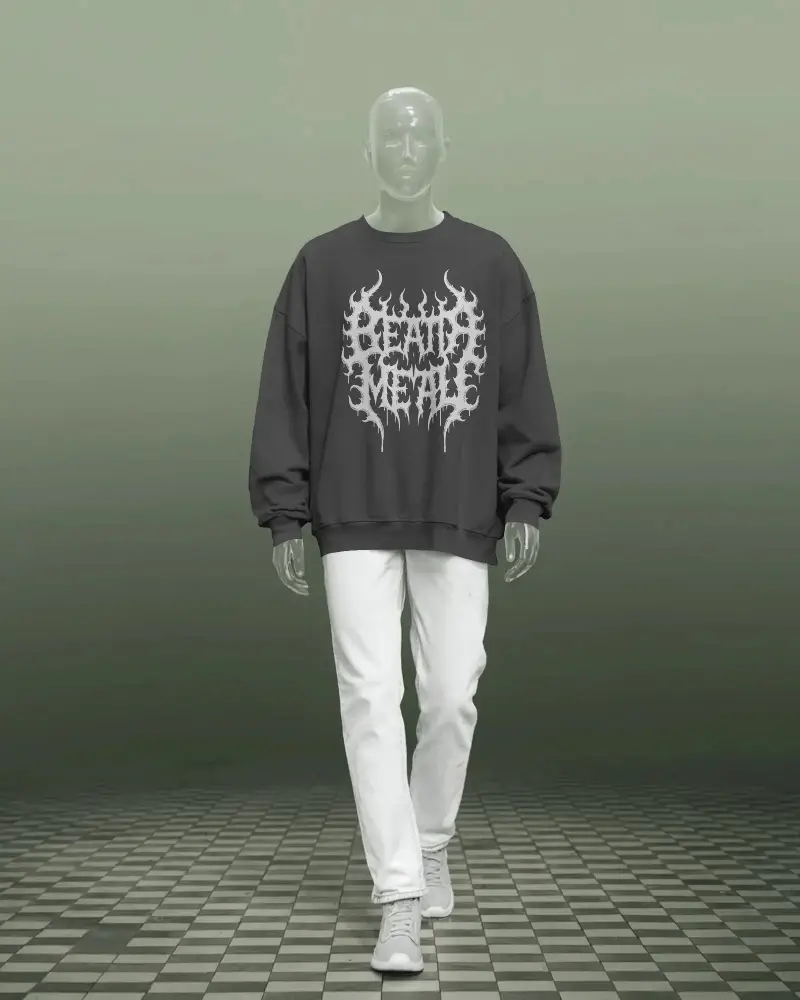 Minimalist Basic Sweatshirt Mockup With Ribbed Cuffs And Hem For Stylish Casual Looks