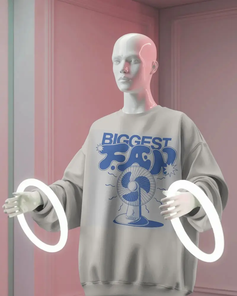 High Quality Relaxed Sweatshirt Mockup For Branding And Apparel Presentation Needs