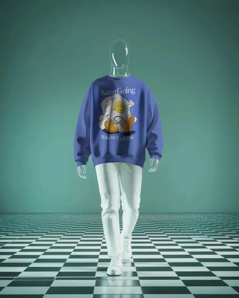 Modern Minimalist Sweatshirt Mockup For Streetwear Brands And Fashion Designs